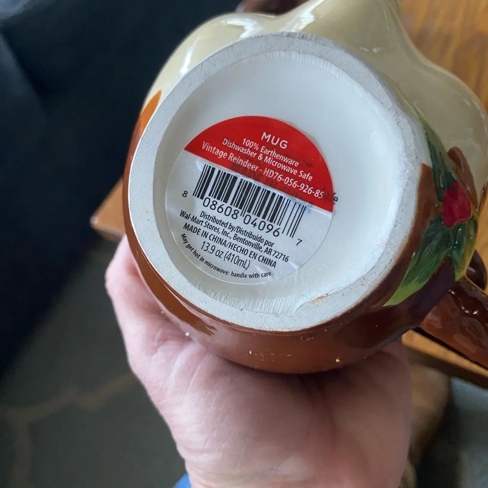 2 Target brand Reindeer Ceramic Mugs